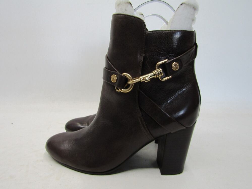 Isola Womens Size 7.5 M Brown Leather Buckle Ankle Fashion Boots Bootie